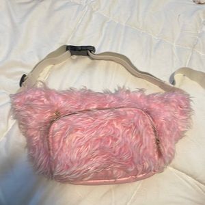 Fuzzy pink Fanny pack